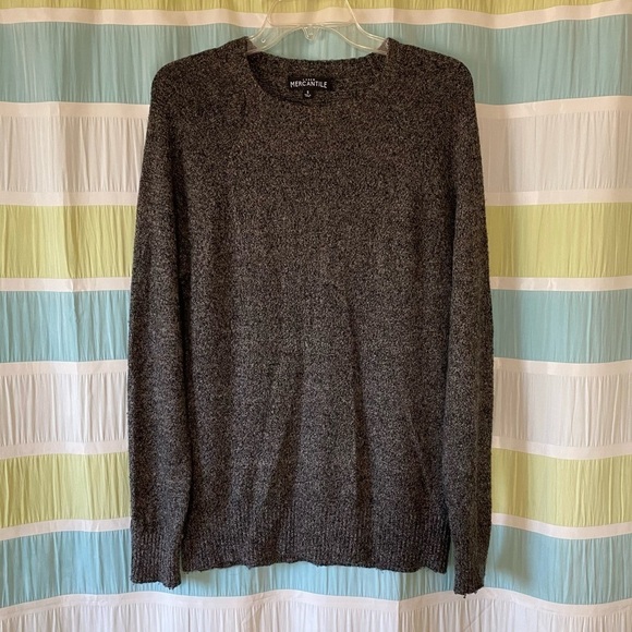 J Crew Lambs Wool Knit Sweater Gray Crewneck Sz Medium - Picture 8 of 8